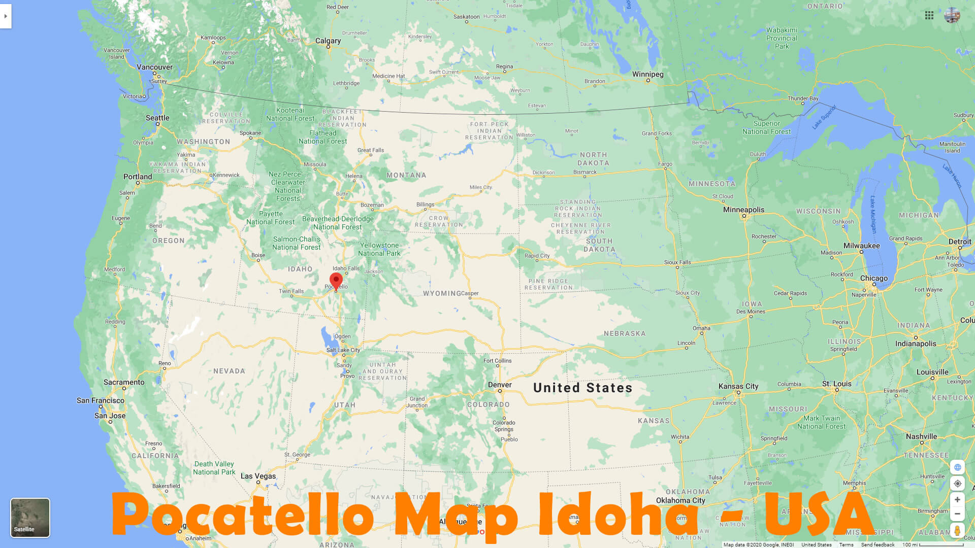 Pocatello Carte Idoha   EUA